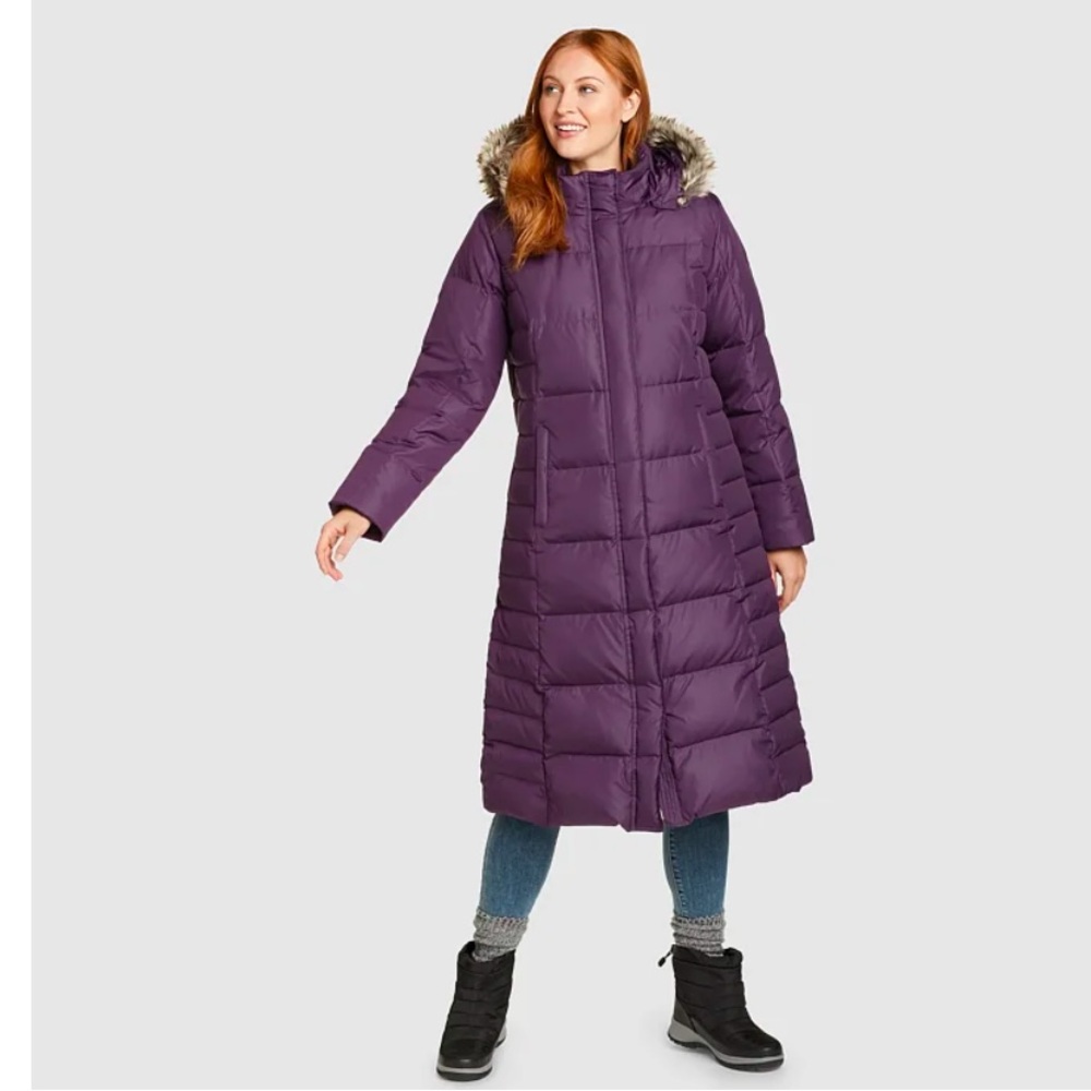Eddie Bauer dark purple long jacket✨